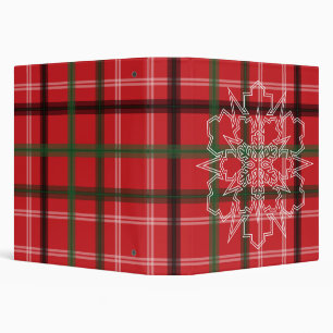 Christmas plaid binder