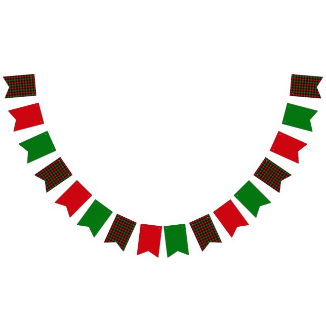 Christmas Plaid Bunting Flags (All)