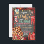 Christmas Plaid Chalkboard Waffle Pyjamas Holiday Invitation<br><div class="desc">Christmas Plaid Chalkboard Waffle Pyjamas Holiday Brunch Invitation</div>