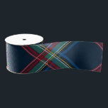 Christmas plaid classic navy holiday grosgrain ribbon<br><div class="desc">This classic Christmas plaid ribbon is a great way to coordinate all your gifts under the tree. With a bold check of navy, green, red, gold and blue, this tartan-inspired design is festive and stylish pairs well with other holiday wrapping paper designs. Created by Lea Delaveris Design, this colourful holiday...</div>