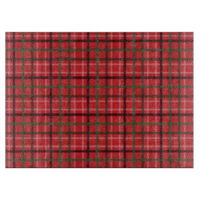 Christmas plaid cutting board (Front)