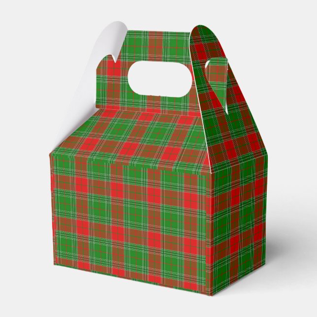 Christmas plaid  favor box (Front Side)