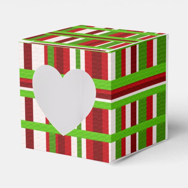 Christmas Plaid Favor Box (Front Side)