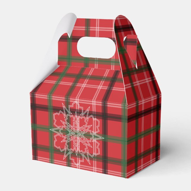 Christmas plaid favor box (Front Side)