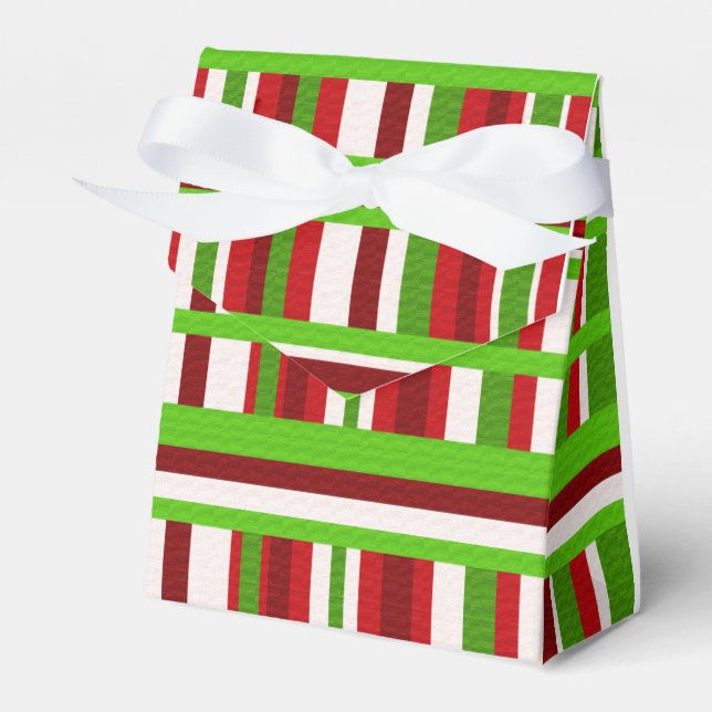 Christmas Plaid Favor Box (Front Side)