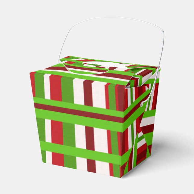 Christmas Plaid Favor Box (Front Side)