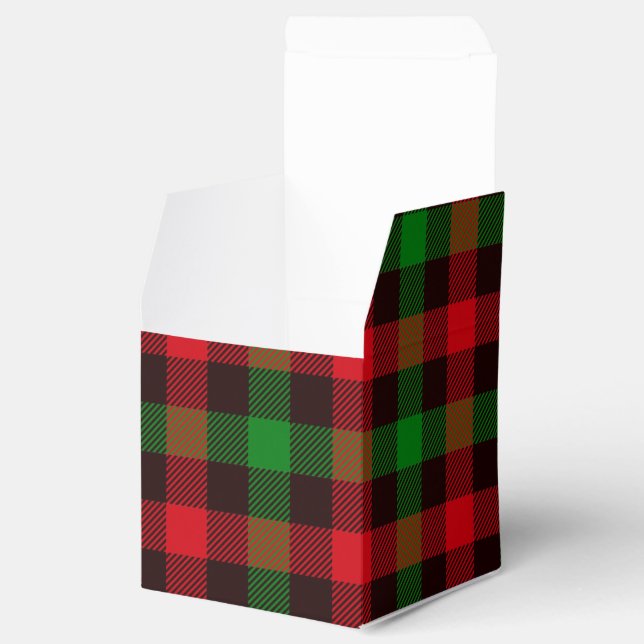 Christmas Plaid Favor Box (Opened)