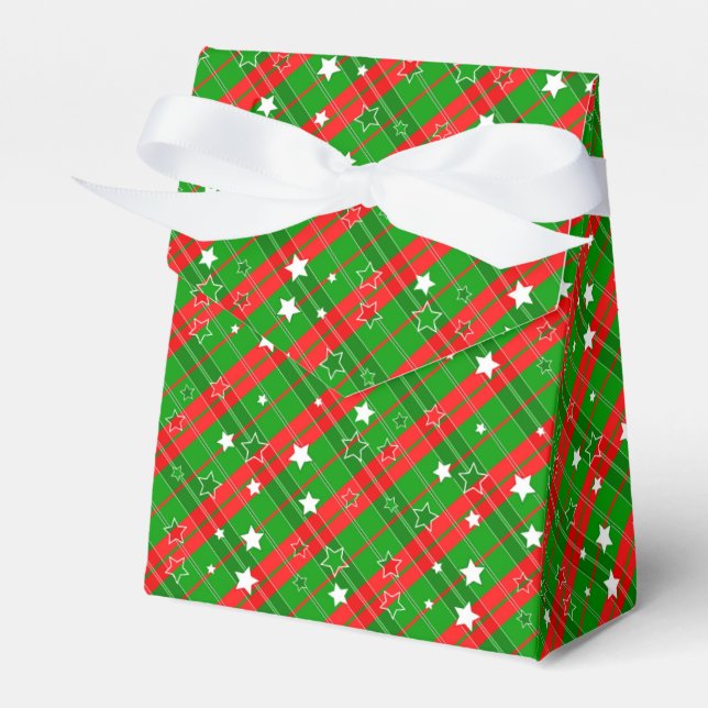 Christmas Plaid Favour Box (Front Side)