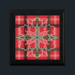 Christmas plaid gift box<br><div class="desc">Christmas plaid with snowflake</div>