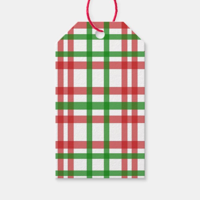 Christmas Plaid Gift Tags (Front)