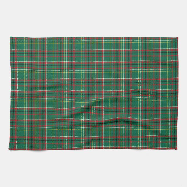 Christmas Plaid Green Pattern-23914 Kitchen Towel (Horizontal)