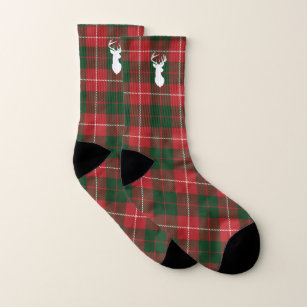 Christmas Plaid Holidays Clan MacKinnon Tartan Socks