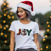Christmas Plaid Joy Family Photo Template