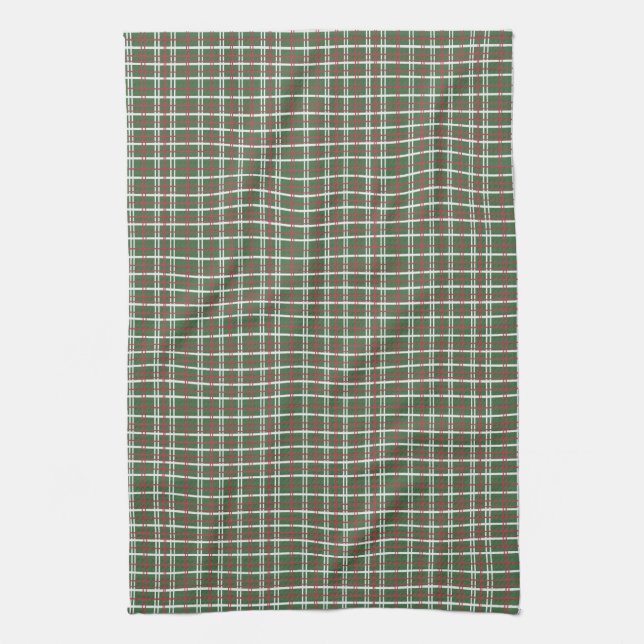 Christmas plaid kitchen towel (Vertical)