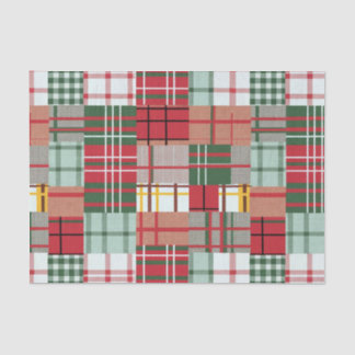 Christmas Plaid Linen Tissue Paper