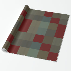 Christmas plaid Masculine design Wrapping Paper