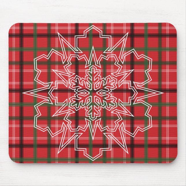 Christmas plaid mouse pad (Front)