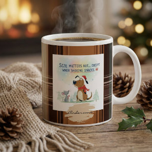 Christmas Plaid Mugs Cartoon illustration funny