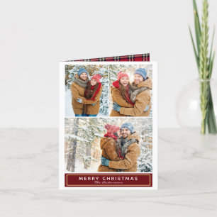 Christmas Plaid Multiple Photo Holiday Card