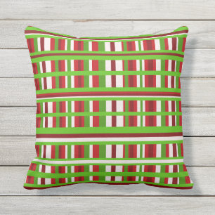 Christmas Plaid Outdoor Pillow
