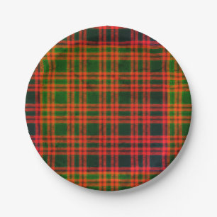 Christmas Plaid Pattern Design-62669 Paper Plate