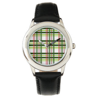 Christmas Plaid Pattern Green Red Colour Tartan Watch