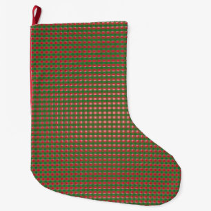 Christmas Plaid Pattern Large Christmas Stocking