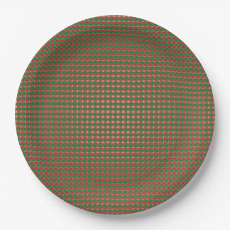 Christmas Plaid Pattern  Paper Plate