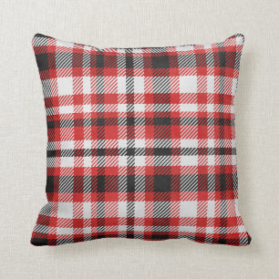 Christmas plaid pattern throw pillow