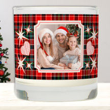 Christmas Plaid Personalized Family Photo