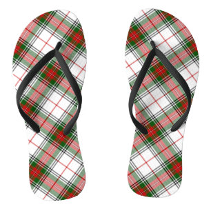Christmas Plaid ~ Personalized Flip Flops