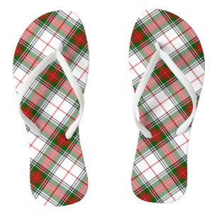 Christmas Plaid ~ Personalized Flip Flops