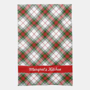 Christmas Plaid ~ Personalized Kitchen Towel