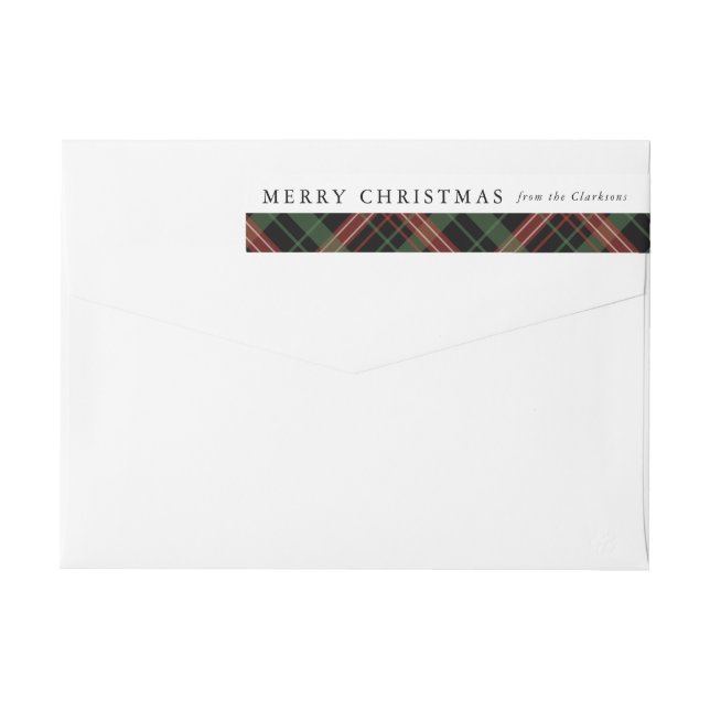 Christmas Plaid Return Address Labels (Back)