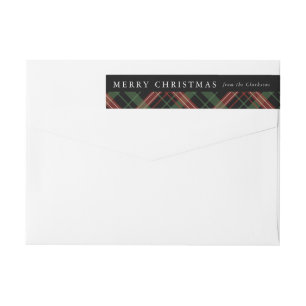 Christmas Plaid Return Address Labels