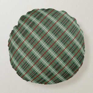 Christmas Plaid Round Pillow
