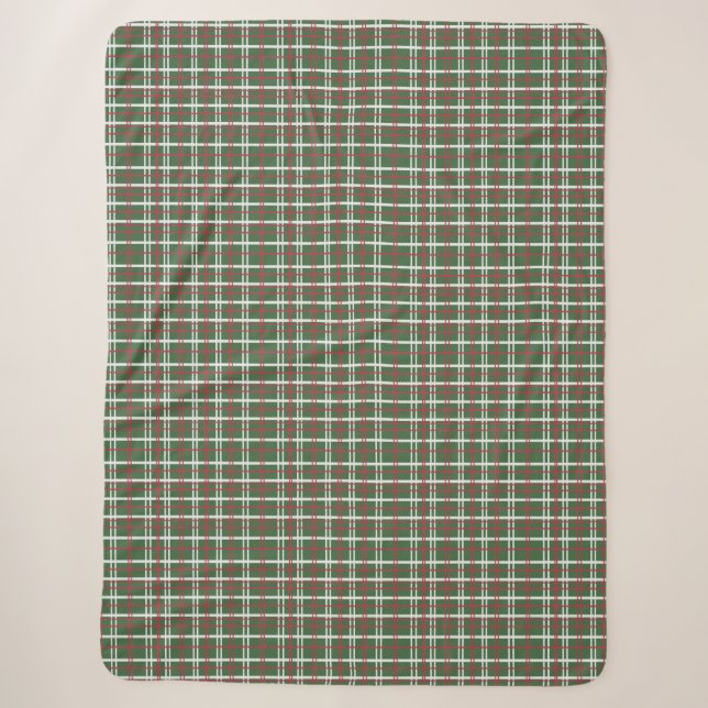 Christmas plaid sherpa blanket (Front)