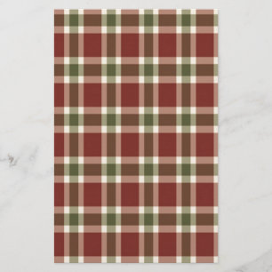 christmas-plaid- stationery