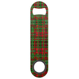 Christmas plaid tartan bar key