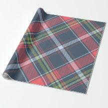 Christmas Plaid Tartan Diagonal Wrapping Paper