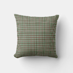 Christmas plaid throw pillow