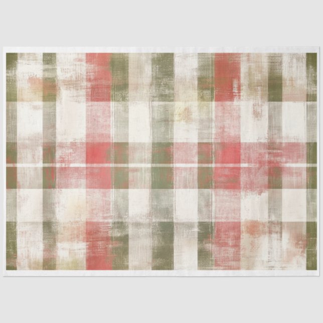 Christmas Plaid Tissue Paper (Front)