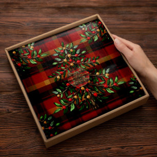 Christmas Plaid Tree Holiday Tissue Paper