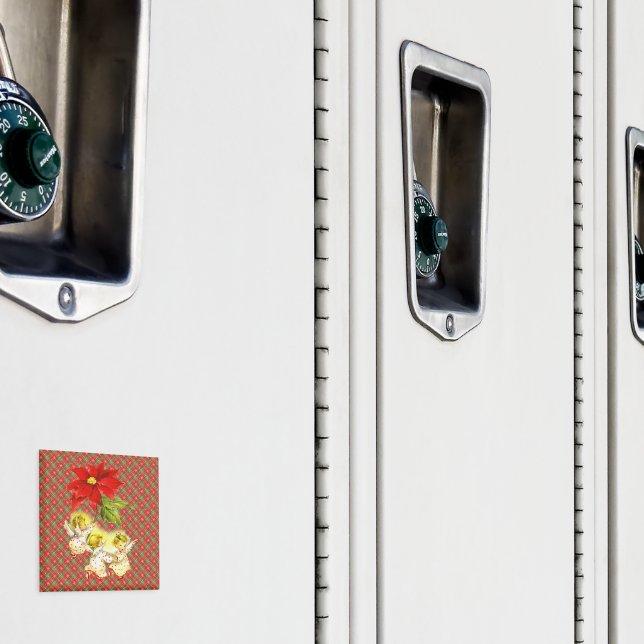 Christmas Plaid with Angels Magnet (In Situ (Locker))