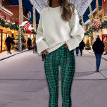 Christmas Plaids in Shades of Green Leggings<br><div class="desc">This Christmas themed Plaids shades of green looks so cool,  trendy and pretty!  Ideal to wear with a Festive Top and ready to party! Can even be worn off season too.</div>