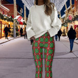 Christmas Plaids Tiles Effect Leggings<br><div class="desc">This Christmas themed Plaids in Tiles effect looks so festive,  so warm and pretty!  Ideal to wear with a Festive Top and ready to party!</div>