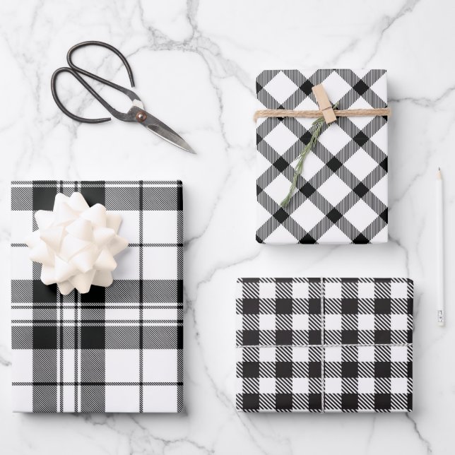 Christmas Plaids   Wrapping Paper Sheet (Front)