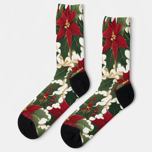 christmas plants galore socks (Left)