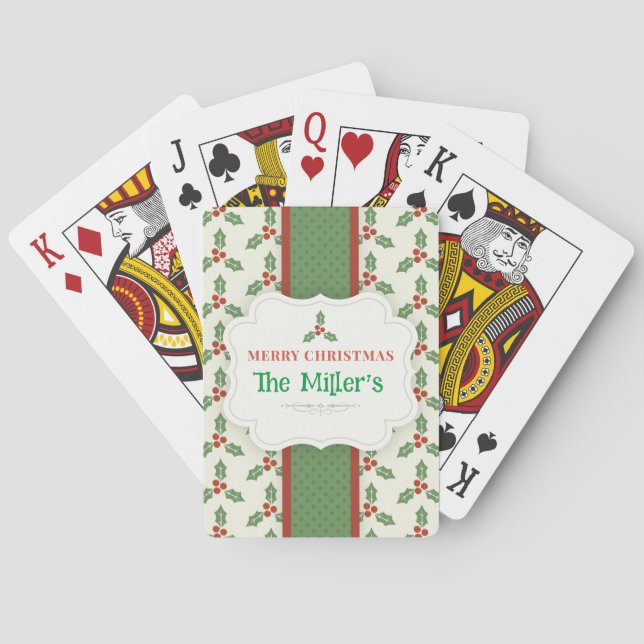Christmas Playing Cards - Personalized -Add Name (Back)