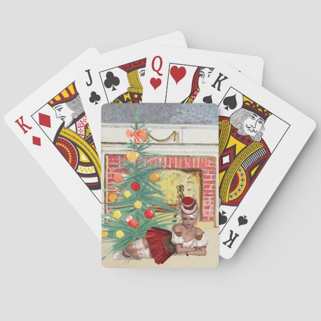 Christmas Playing Cards with Sexy Woman (Back)